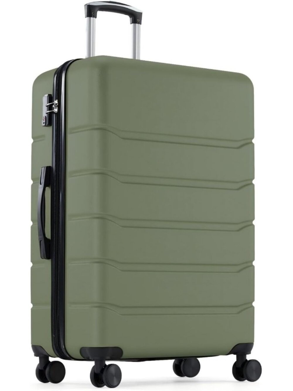 24-Inch Hardside Spinner Suitcase, Lightweight ABS, Expandable, TSA Approved